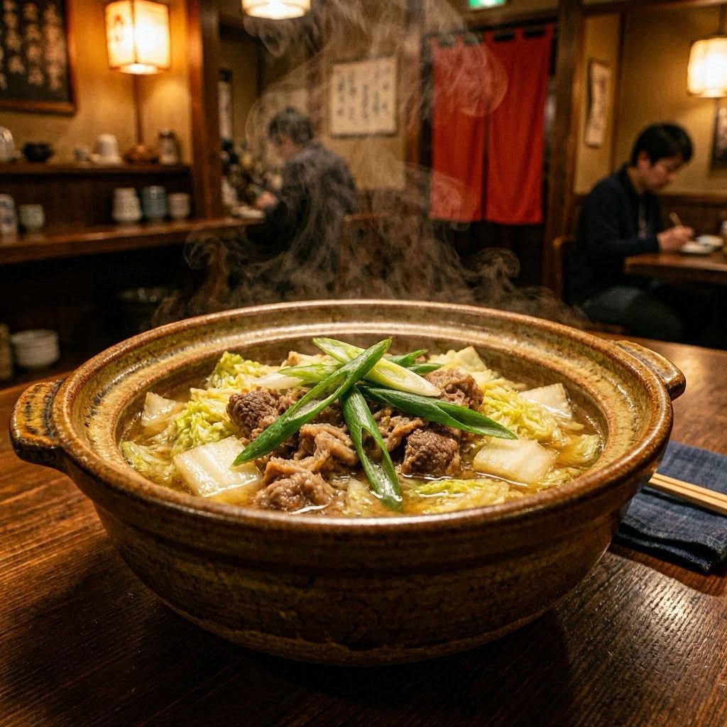 Halal-certified motsu nabe hotpot in Fukuoka Japan